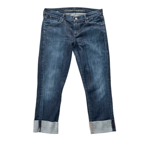 Citizens of Humanity Dani Crop Straight Leg Jean in Dark Wash - Picture 4 of 14